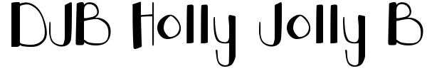 DJB Holly Jolly B'Golly font preview